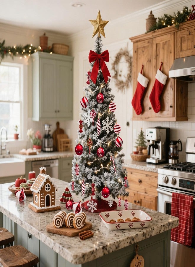 BTU 50Pcs Christmas Candy Cane Ornament Lollipop Ornaments for Christmas Tree Decorations,Red and White, 12 Style Assorted Shapes with Hanging String for Xmas New Year Holiday Festival Home Party Decor - Image 4